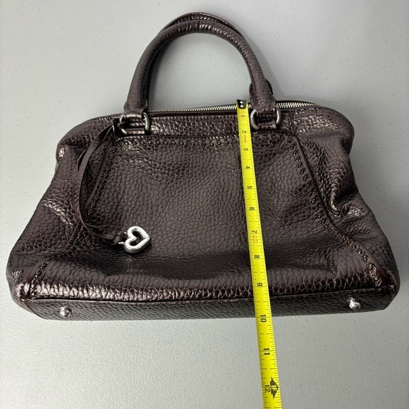 Brighton Brown Pebbled Leather Handbag Purse - Picture 2 of 10